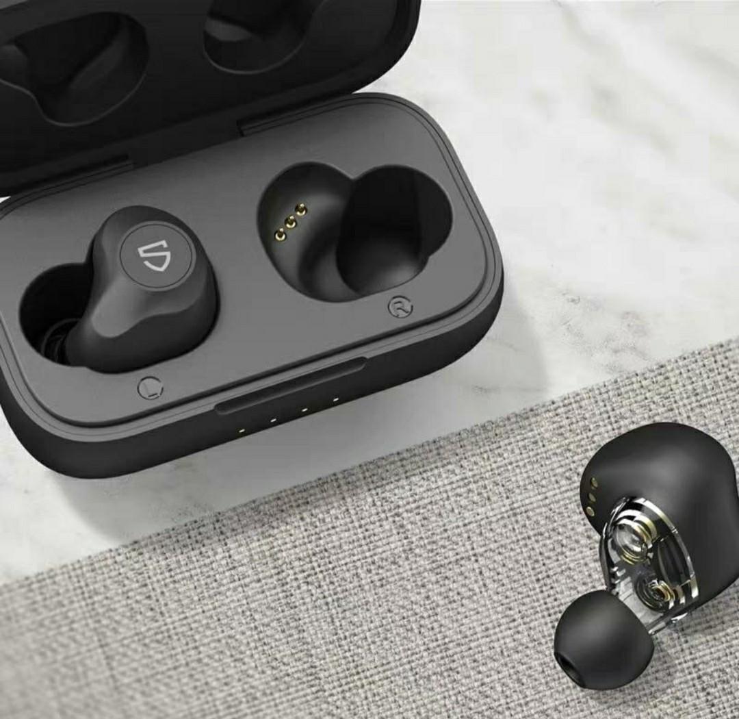 SoundPEATS Truengine SE Dual Dynamic Drivers Wireless Earbuds Bluetooth 5.0 Earphones Sweatproof 27 hrs Playtime with Charging Case Built in Mic Audio Earphones on Carousell