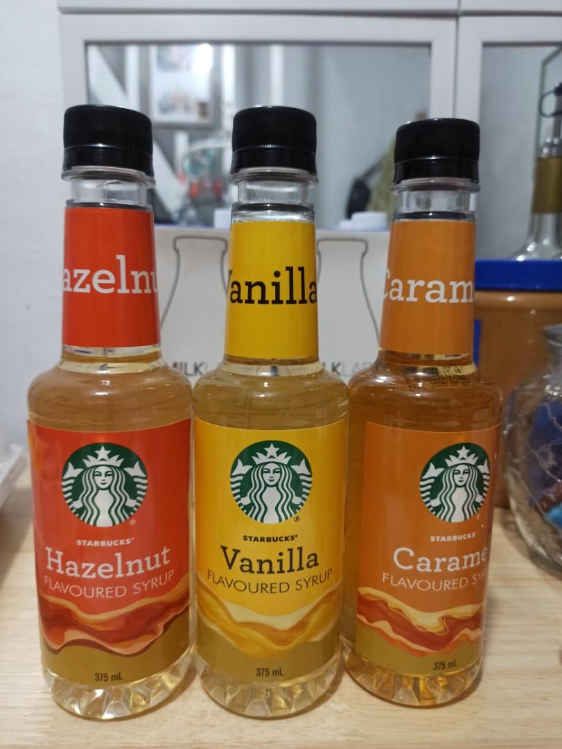 Starbucks flavored syrup (Category: Beverages) located in Manila. Submitted by lysaaabellsss (Listing ID 1042074200, Image 1). Description: caramel and vanilla available.