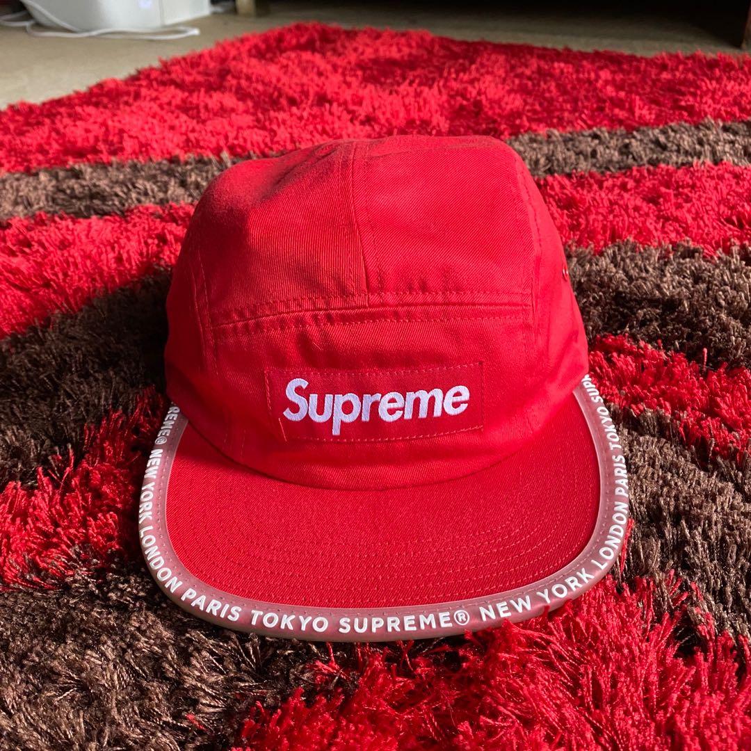 Supreme Worldwide Visor Tape Camp Cap, Men's Fashion, Watches