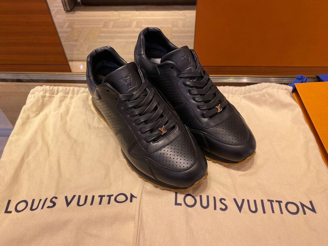 Louis Vuitton x Supreme Black Leather Run Away Lace Up Sneakers Size 42 Louis  Vuitton