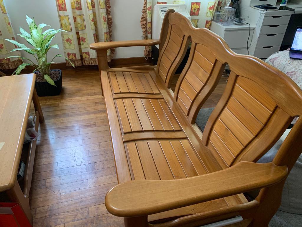 Vintage Teakwood 3 1 1 Sofa Set Furniture Sofas On Carousell