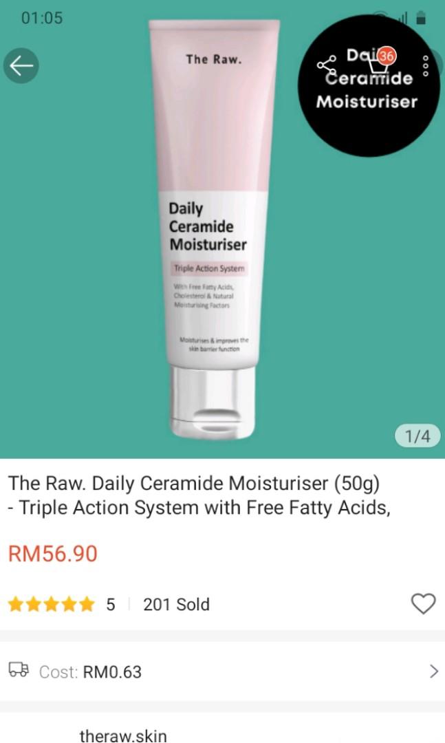 the raw daily ceramide moisturizer