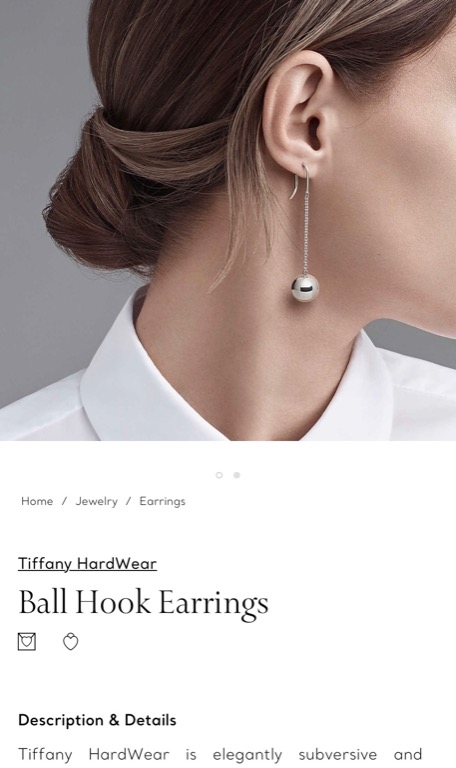 Tiffany co silver ball hook earrings