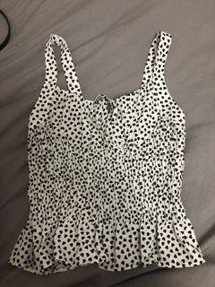Topshop heart printed cami