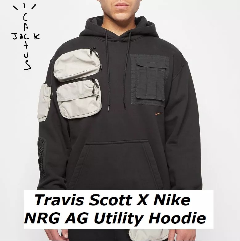 Travis Scott X Nike NRG AG Utility Hoodie Black, Men's Fashion