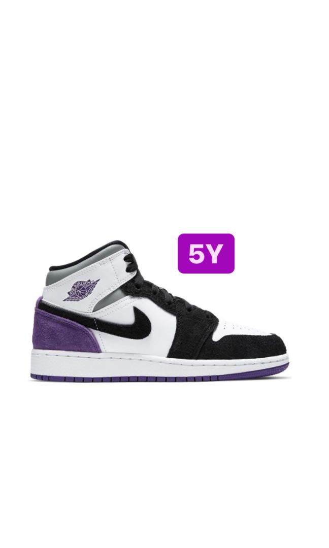 nike air force 1 mid 07 black court purple