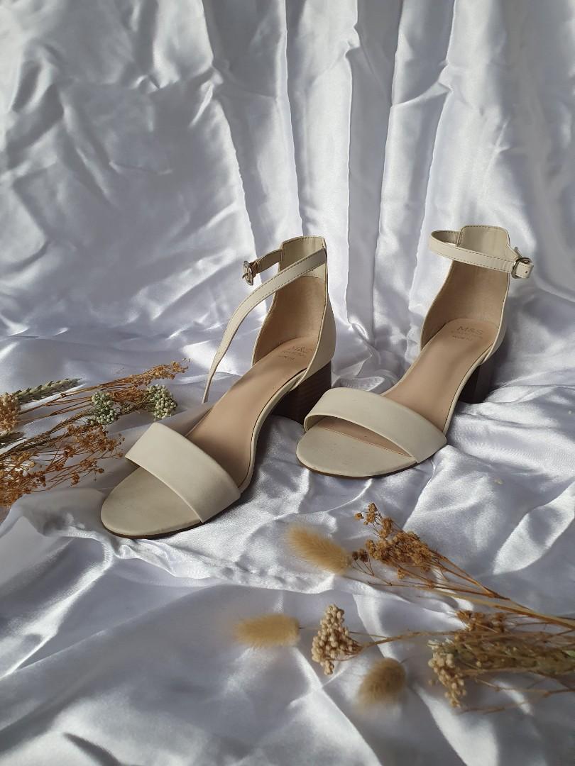 White wooden hotsell heels