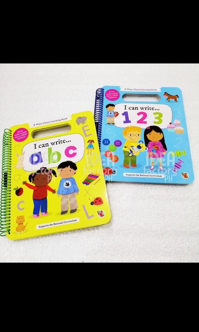 Wipe Clean Learning Book Carry Handle I Can Write ABC 123 With Wipe ...