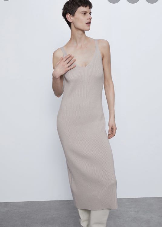 Zara Knitted Dress, Women's Fashion 