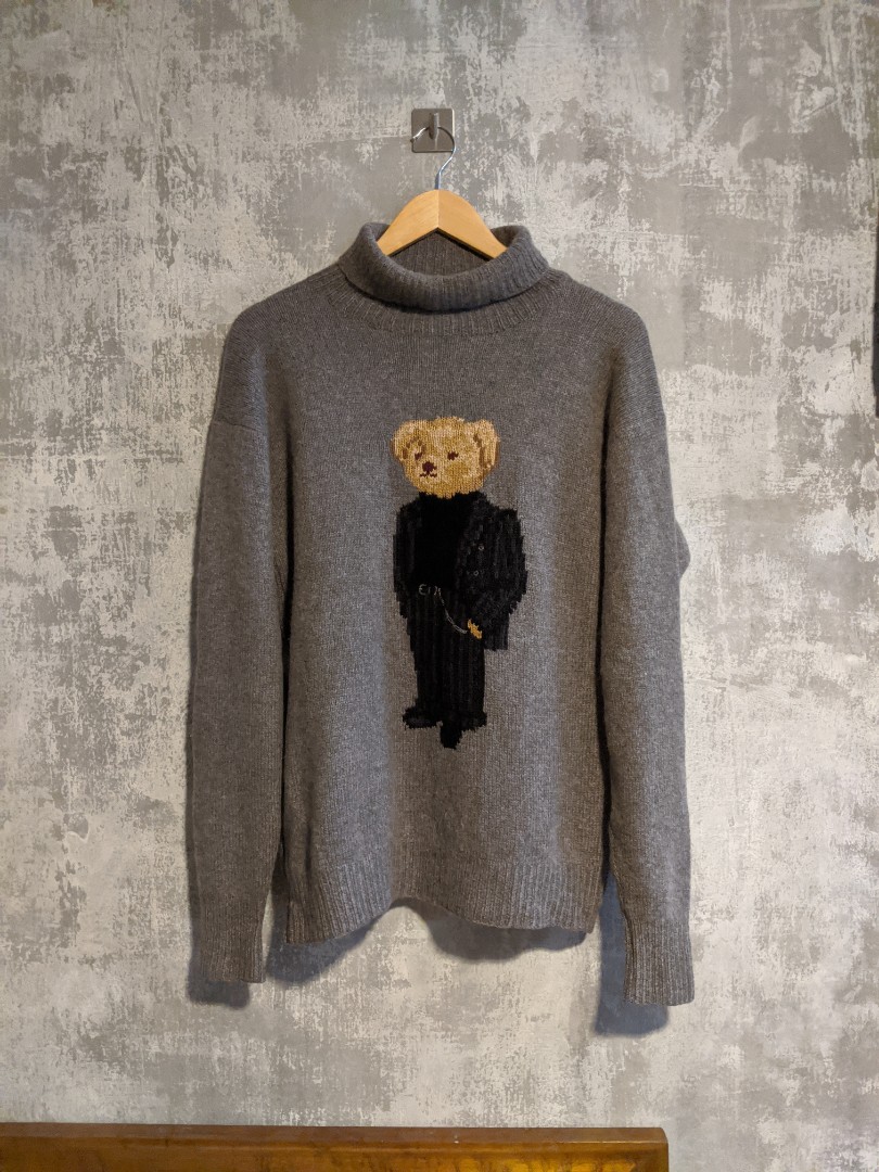 1994 Downtown Ralph Lauren Bear Cashmere Sweater, Men's Fashion, Tops &  Sets, Tshirts & Polo Shirts on Carousell