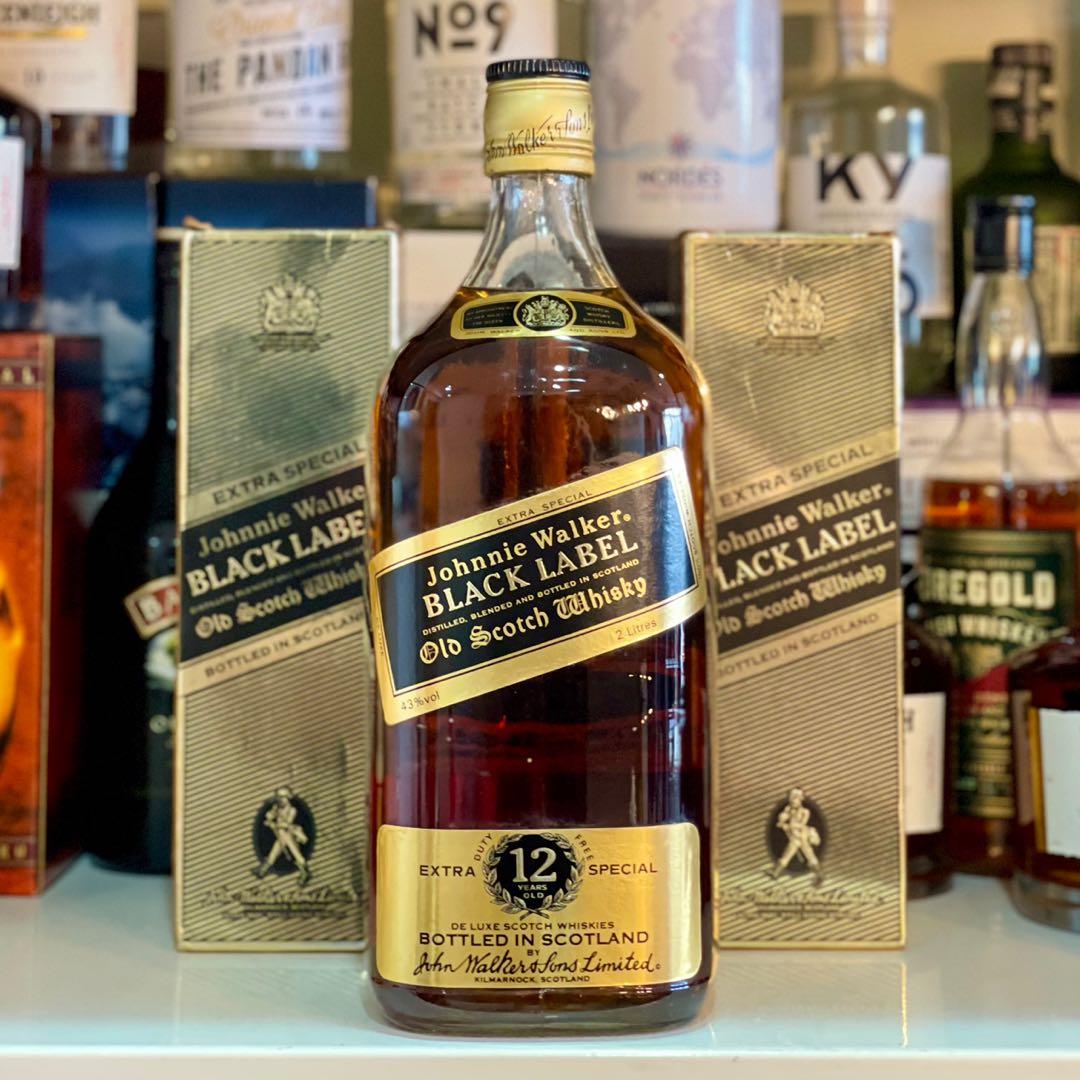 2L Black Label Johnnie Walker Vintage Whisky huge 2000ml, Food