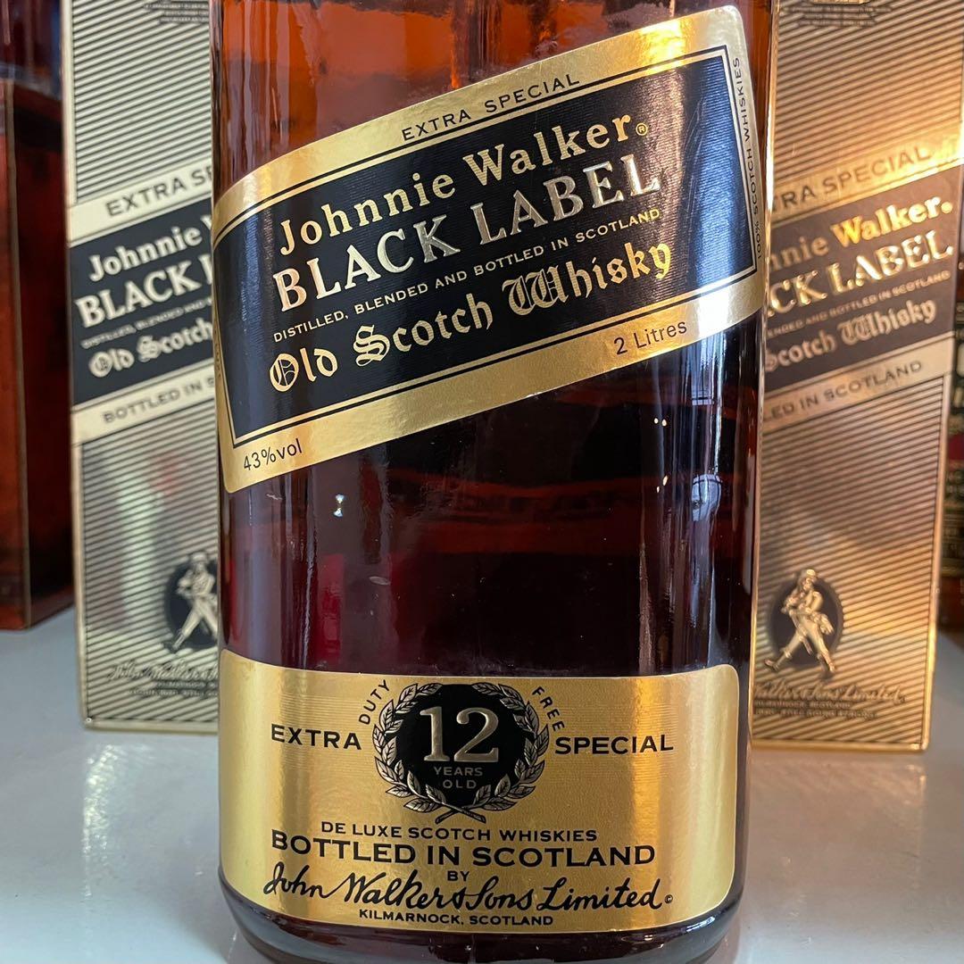 2L Black Label Johnnie Walker Vintage Whisky huge 2000ml, Food