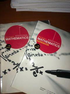 a math textbook and workbook