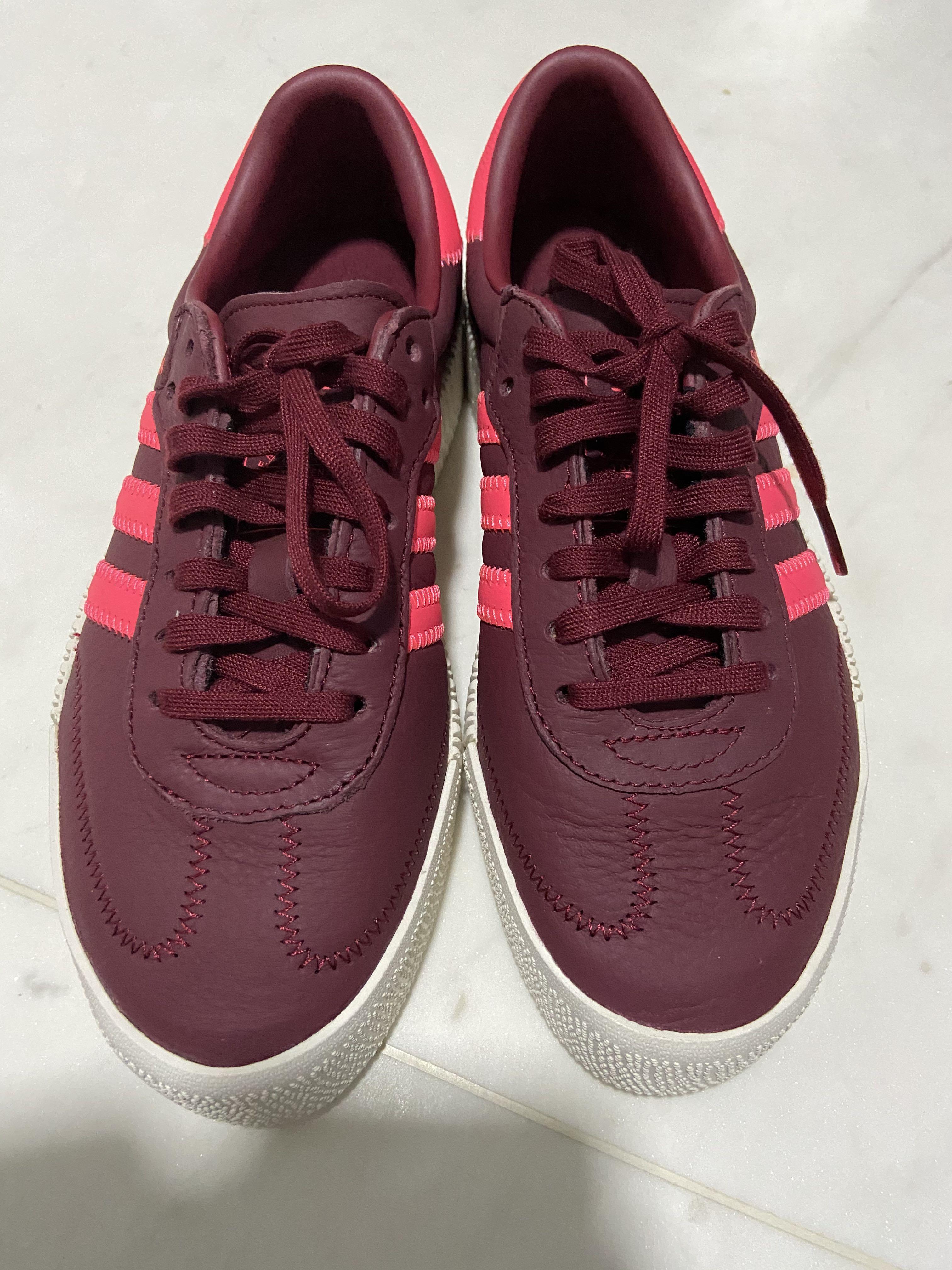 adidas burgundy sneakers womens