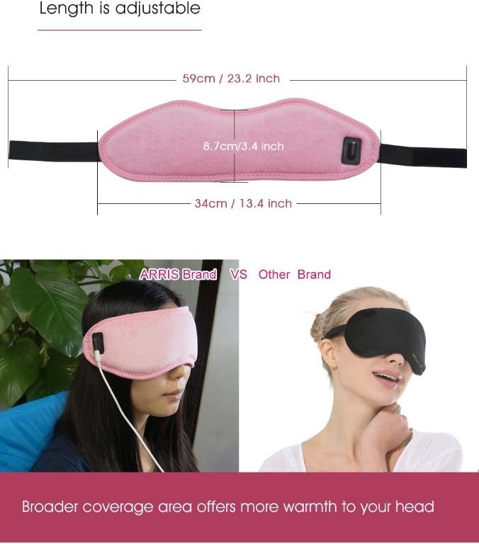 Arris Electric USB Heated Electric Eye Mask with 5 Temperature Control