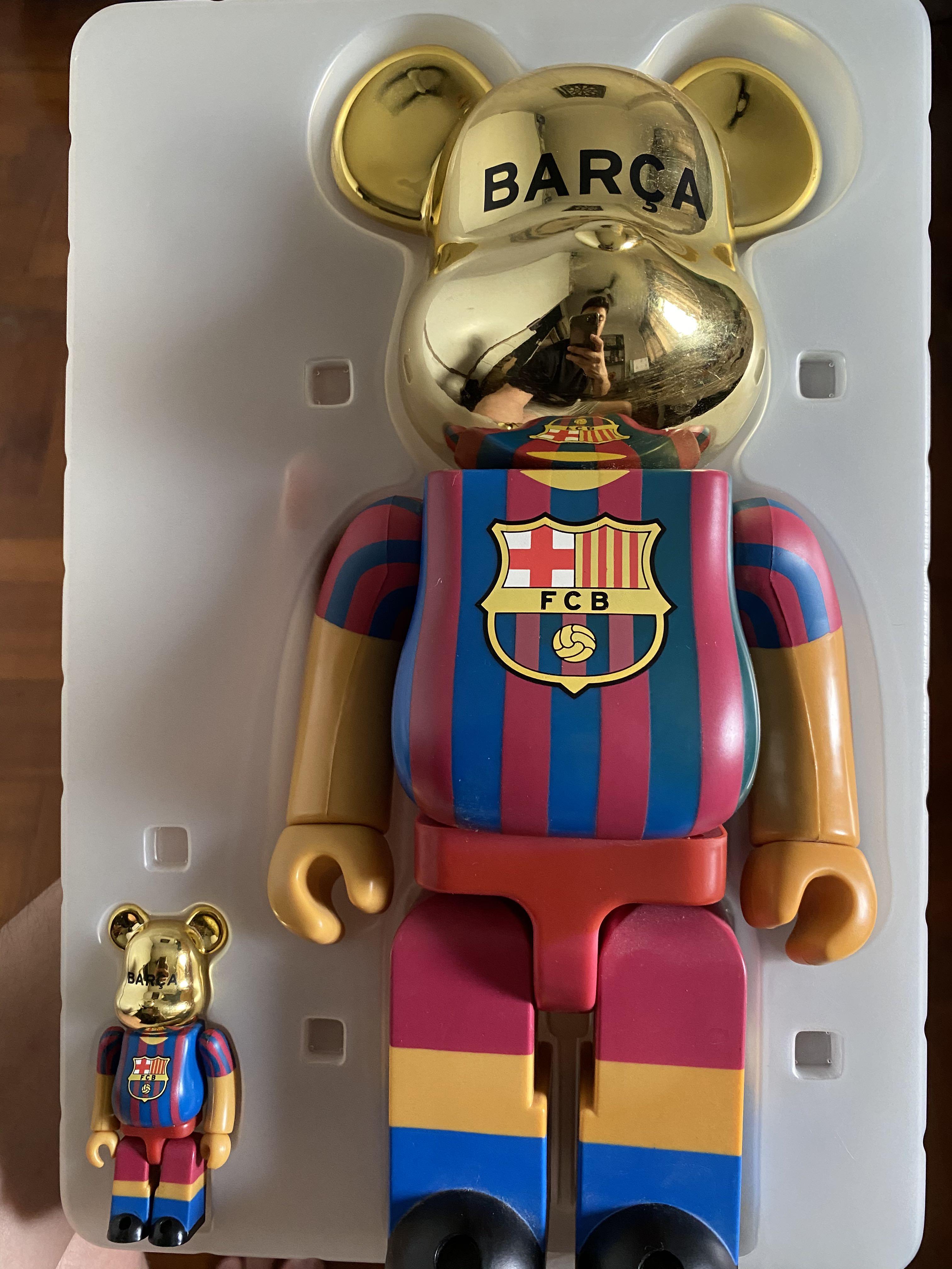 Bearbrick FC Barcelona 400% & 100% Set, Hobbies & Toys, Toys 