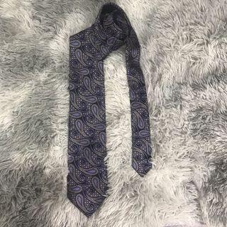 Blue Russian Silk Patterned Neck Tie
