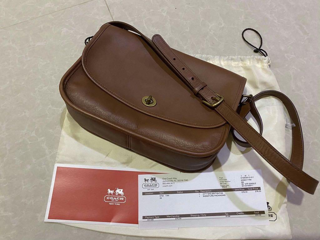 coach city bag british tan