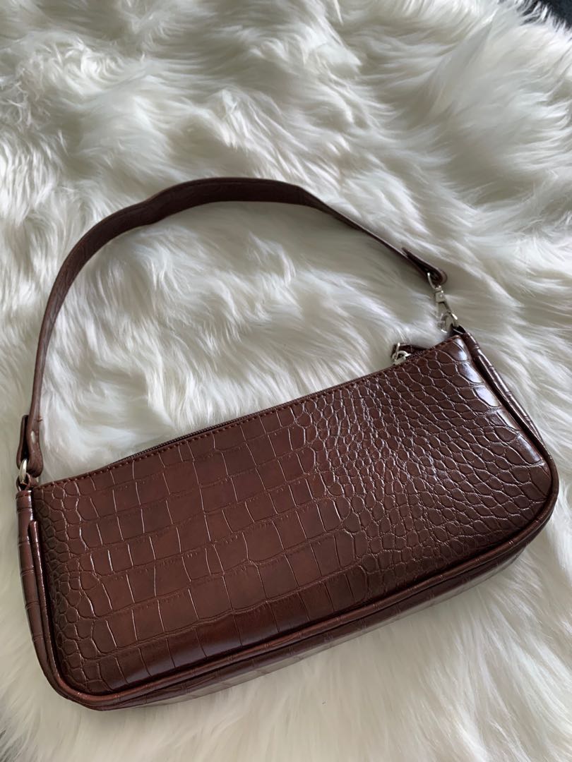brown baguette bag