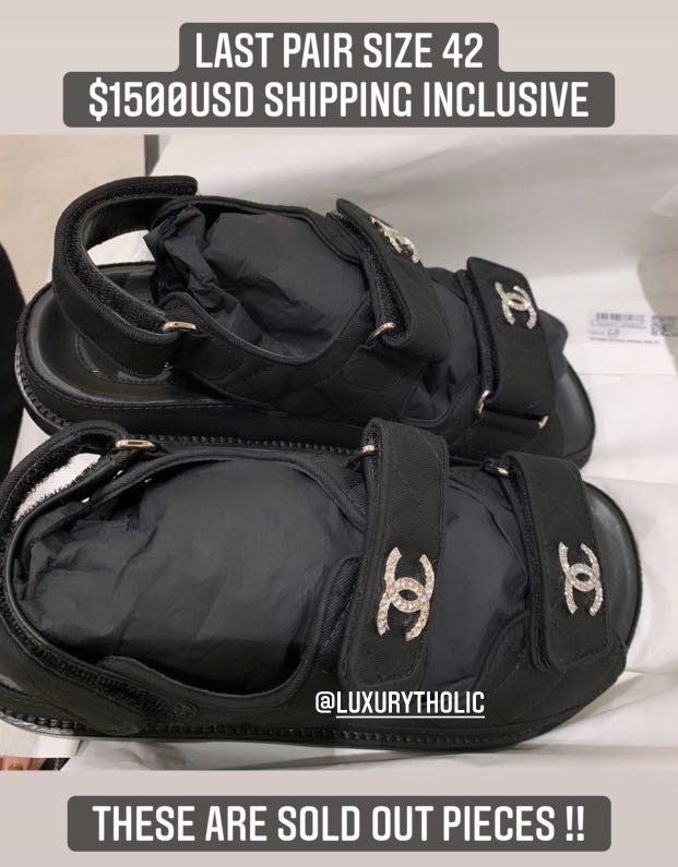 Chanel dad sandals size 42, Women