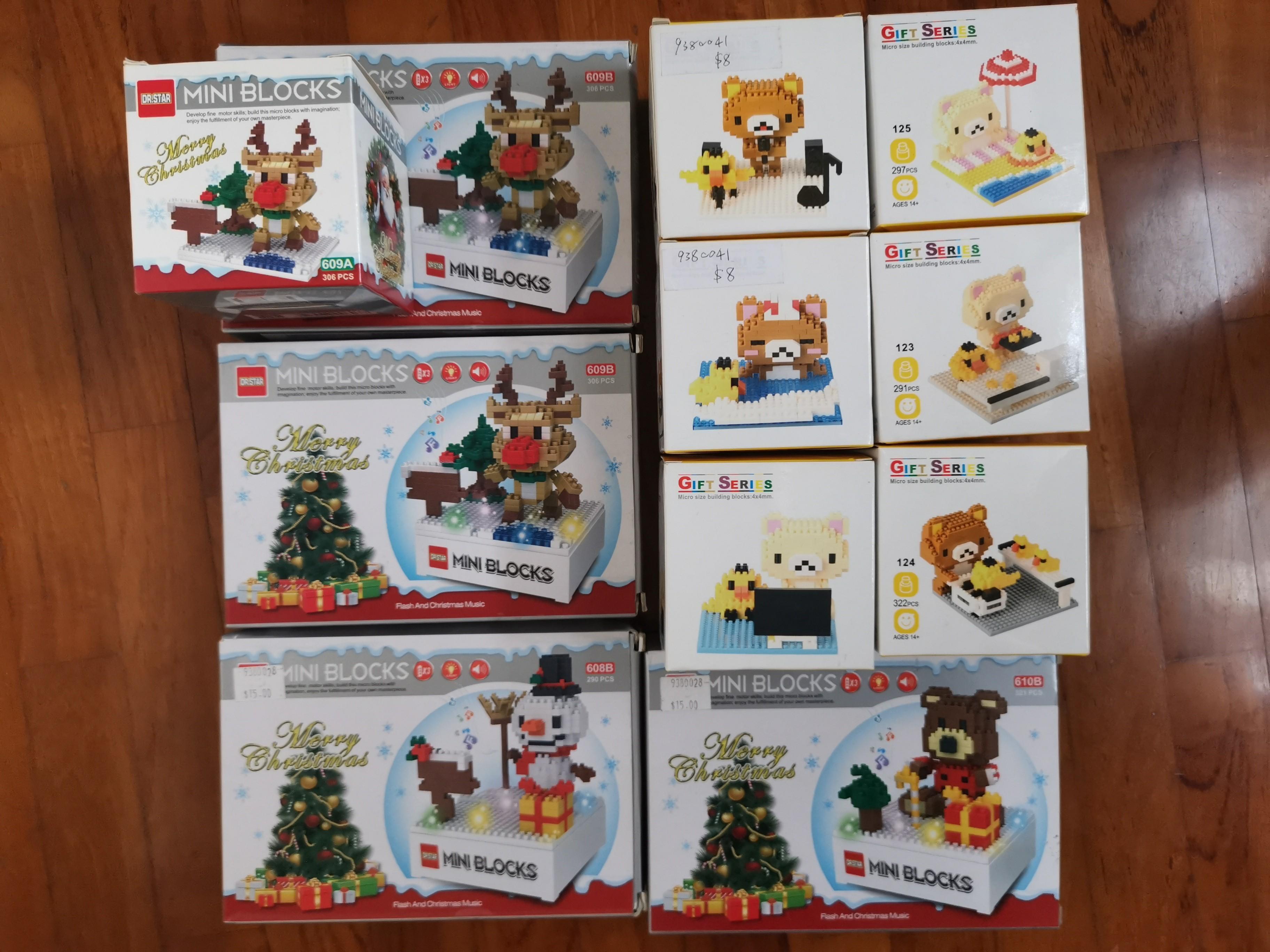Mini Blocks Christmas Snowman 290Pcs Blocks Building Set Puzzles