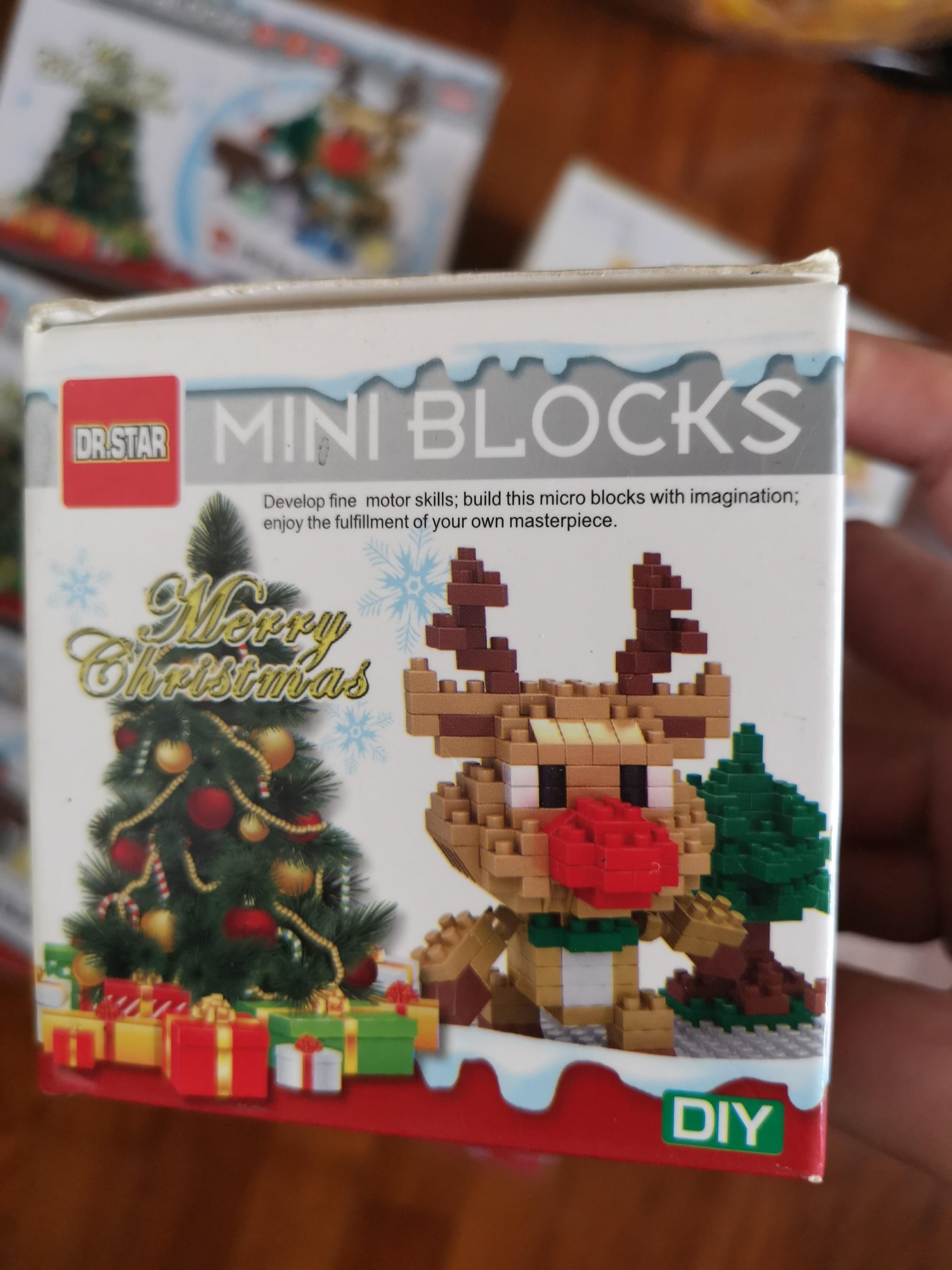 Christmas Mini Blocks Brick Toy Music Box, Hobbies Toys