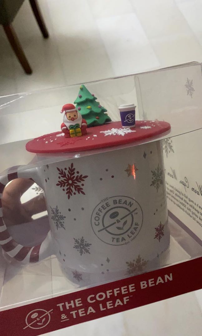 Coffee bean Christmas mug with lid, Furniture u0026 Home Living, Kitchenware u0026  Tableware, Coffee u0026 Tea Tableware on Carousell