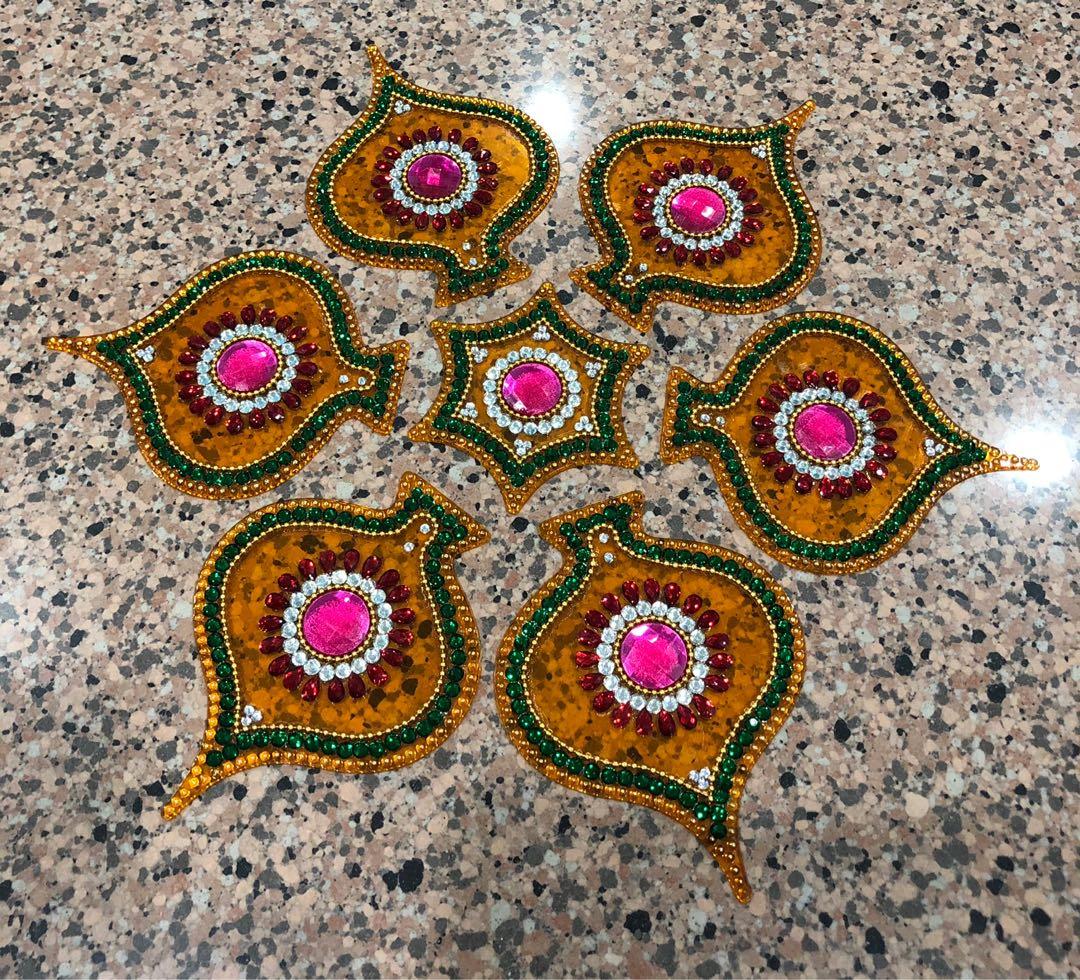 Deepavali Deco Acrylic Rangoli Everything Else On Carousell