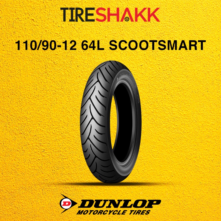Dunlop Sc Smart 110 90 12 64l Tubeless Motorcycle Tires Motorbikes Motorbike Parts Accessories Tires Rims On Carousell