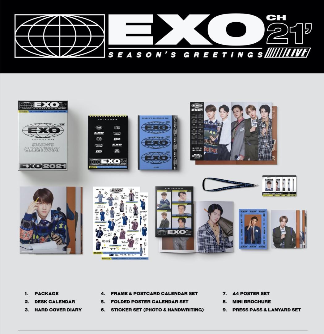 Exo Season Greeting 2021 Loose Items Aladin Pob K Wave On Carousell