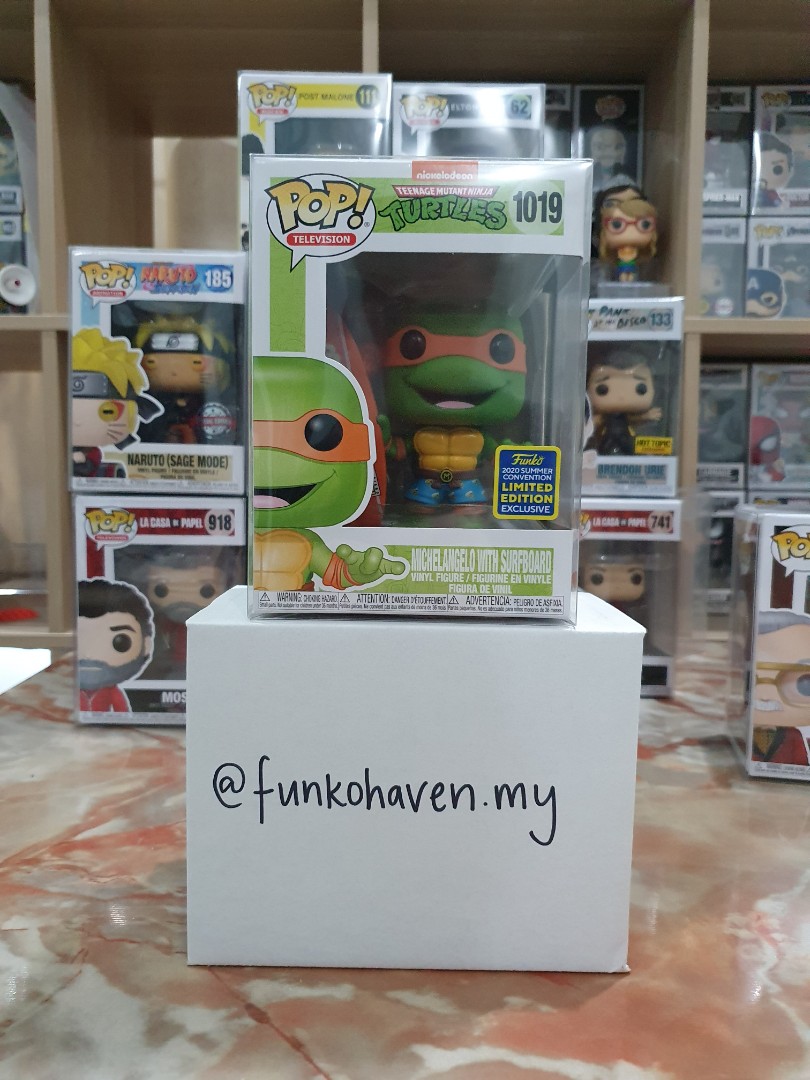 michelangelo with surfboard funko pop
