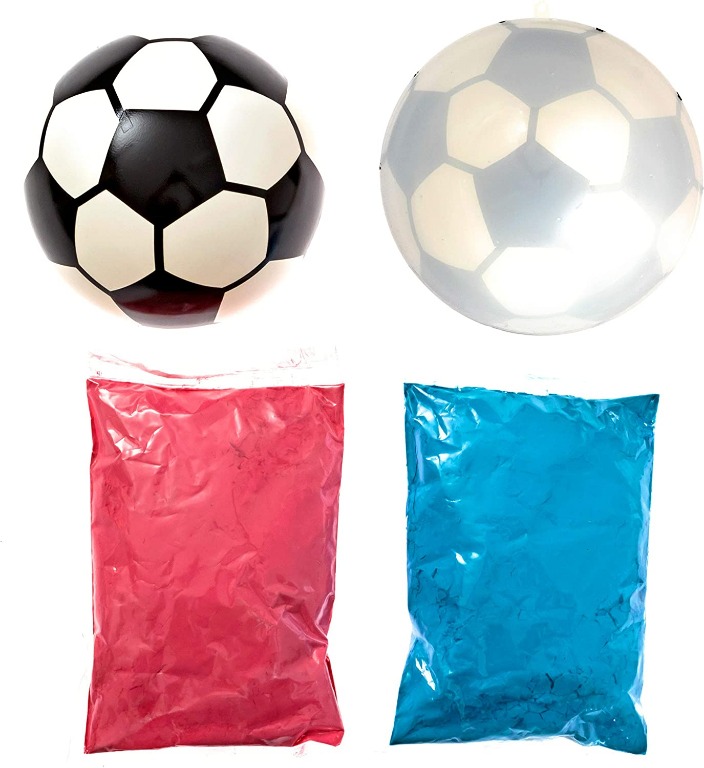 Gender Reveal Soccer Ball with Powder Exploding Soccer Balls Kit