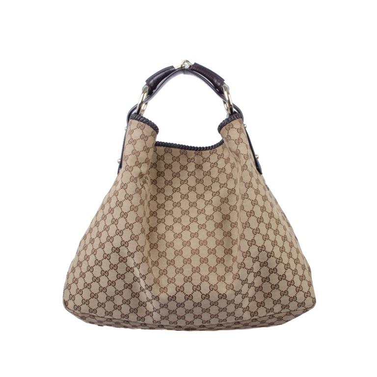 Gucci horsebit hobo gg canvas large deals