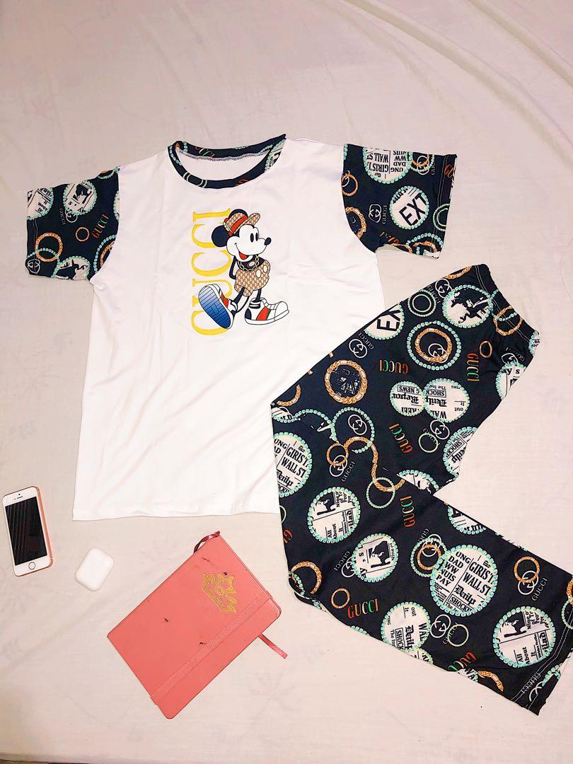 Gucci Mickey Mouse Pajamas Sleepwear Women s Fashion Dresses