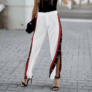Women's side 2025 snap track pants