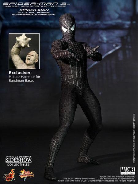Hot toys Spiderman 3 figure black suit exclusive, Hobbies & Toys, Toys &  Games on Carousell