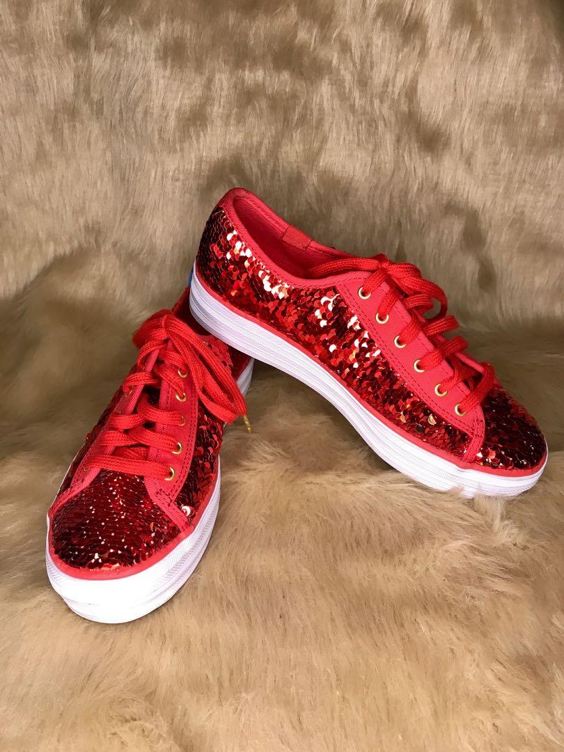 red sequin keds