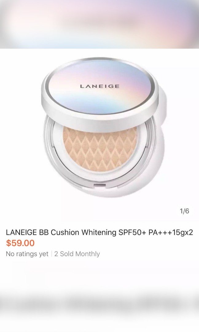 Laneige Cushion Refill No 21 Beige Whitening Spf50 Health Beauty Makeup On Carousell