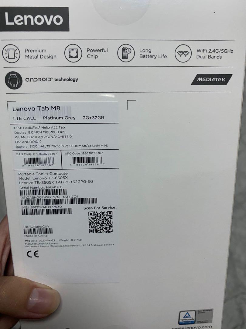 Lenovo Tab M8 Hd Lte Tablet Mobile Phones Tablets Tablets On Carousell