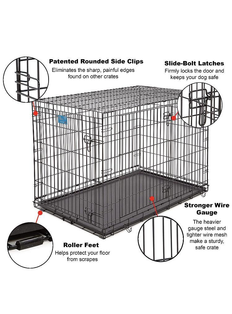 48 Life Stages LS 1648DD Double door folding dog crate for X Large 91 110lbs