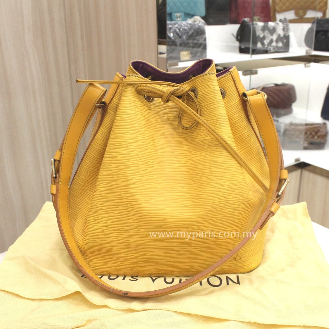 Sold at Auction: Louis Vuitton, Louis Vuitton Tassil Yellow Epi Leather  Petit Noe