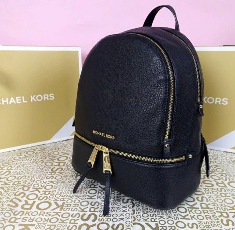 Leather backpack Michael Kors Green in Leather - 33146762