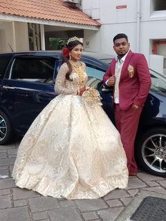Muslimah Gold Wedding Gown