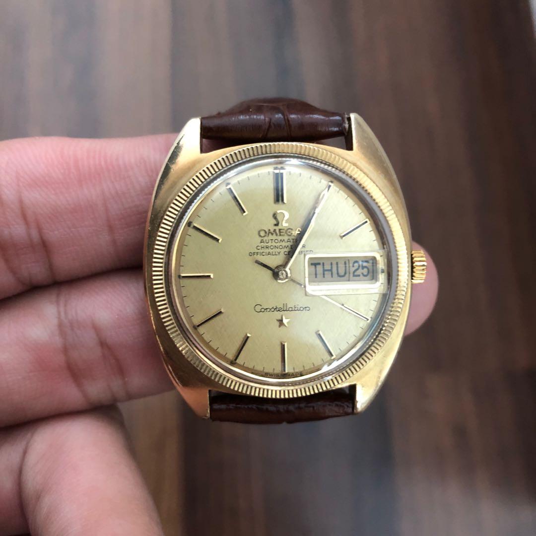 Omega Constellation c-shape Gold gress 