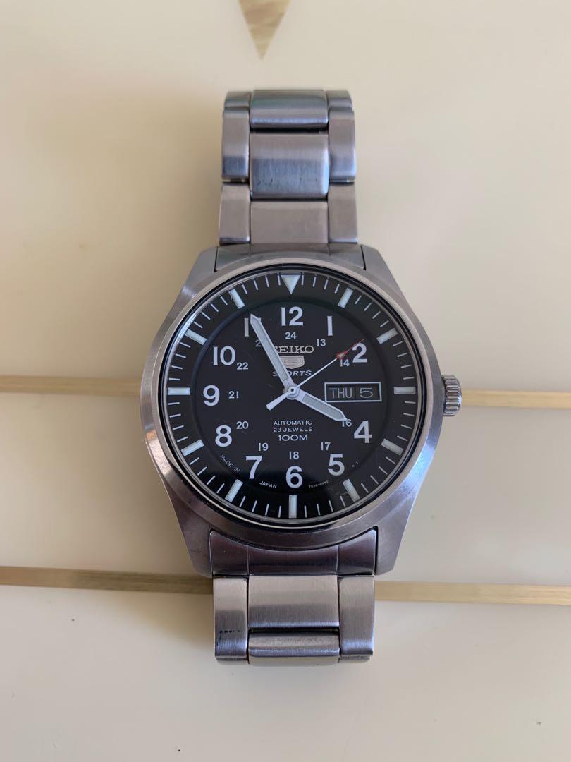 Seiko 5 sports military automatic hot sale gents snzg13j1