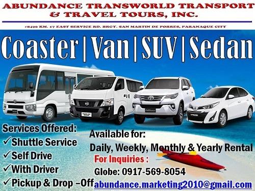 Shuttle Service And Car Rentals Vehicle Rentals On Carousell