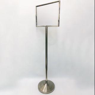 Sign Stand with A3 Stainless Steel Frame (Landscape) Double sided Poster Pole