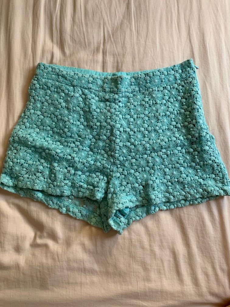 Sky Blue High Waisted Crochet Shorts Women S Fashion Clothes Pants Jeans Shorts On Carousell Sky Blue High Waisted Crochet Shorts Women S Fashion Clothes Pants Jeans Shorts On Carousell