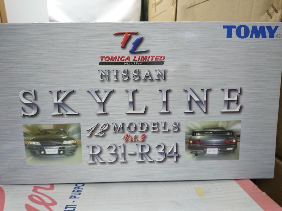 TOMY Tomica Limited Nissan Skyline GTR 12 models Vol.2 R31-R34 full set  不散賣, 興趣及遊戲, 玩具 遊戲類- Carousell