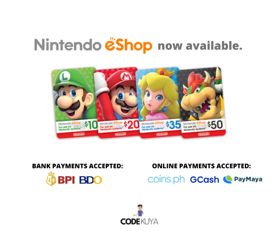 Bdo debit top card nintendo eshop